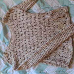 Hollister Crochet Knit Sweater